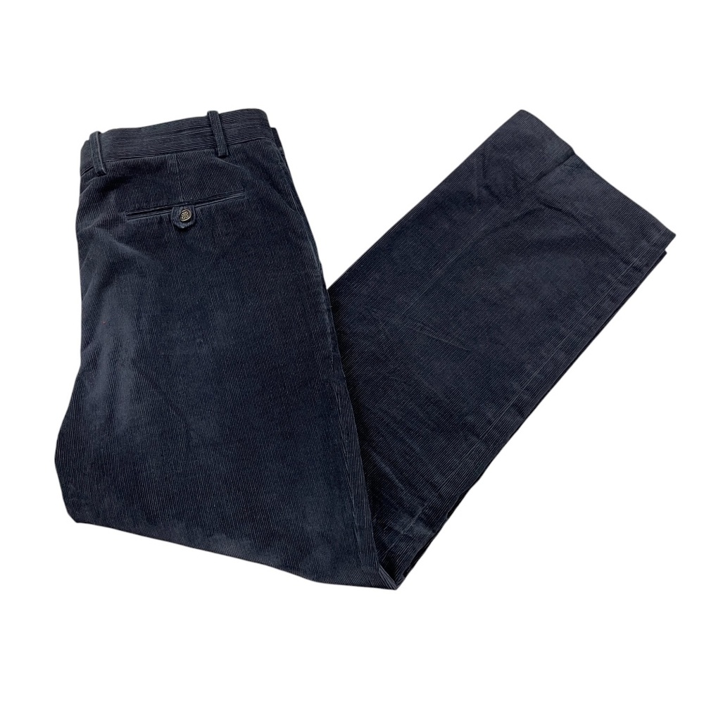 Etro Milano 54 Cotton Lycra Navy Cords Zipper Closure‎ Pockets Made in Italy
